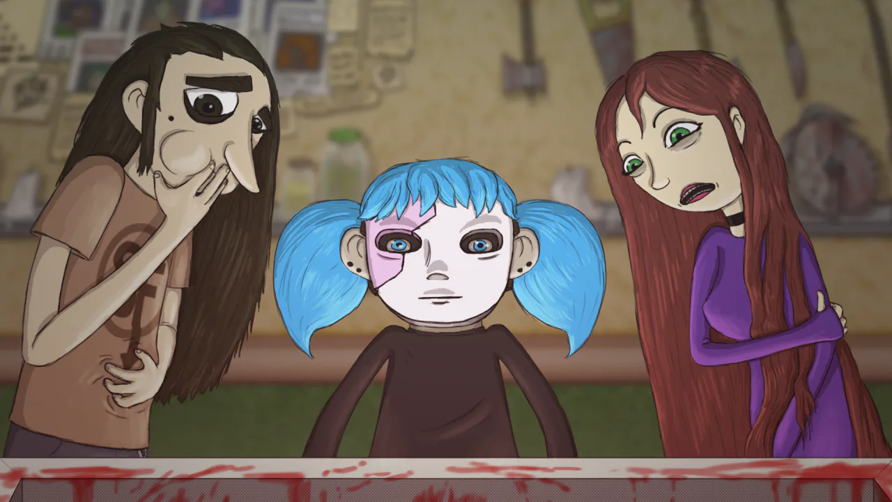 Larry, Sal and Ashley reacting during Episode Three The Bologna Incident