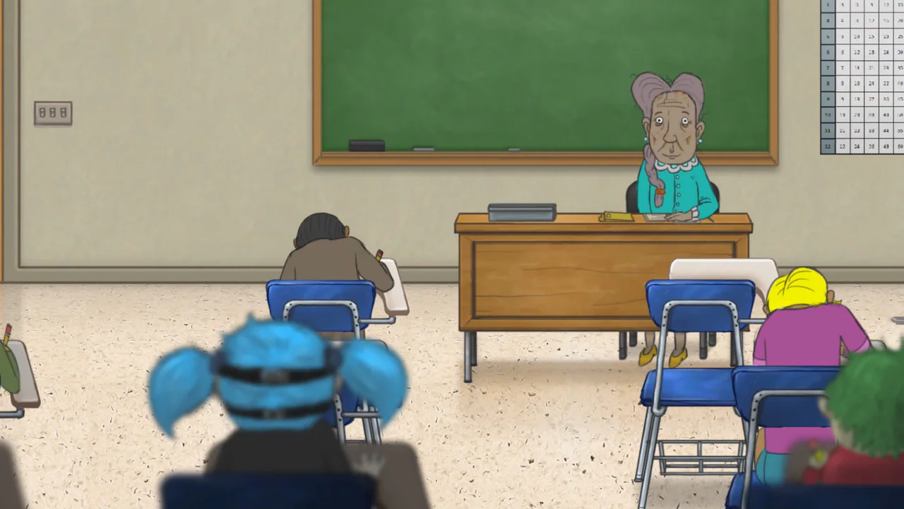Official Sally Face Chapter Three classroom investigation scene