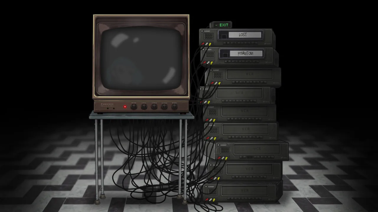 Official Episode Four screenshot of the nine-tape VHS archive